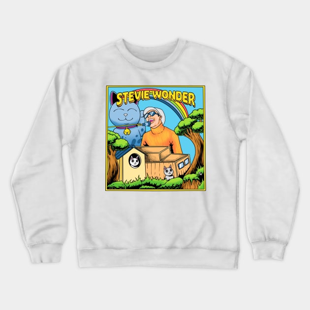 Stevie Wonder Crewneck Sweatshirt by margueritesauvages